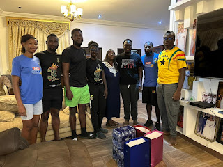 Standing Together: Accra Majestics Visits Injured Player Elorm with Words, Gifts and Love